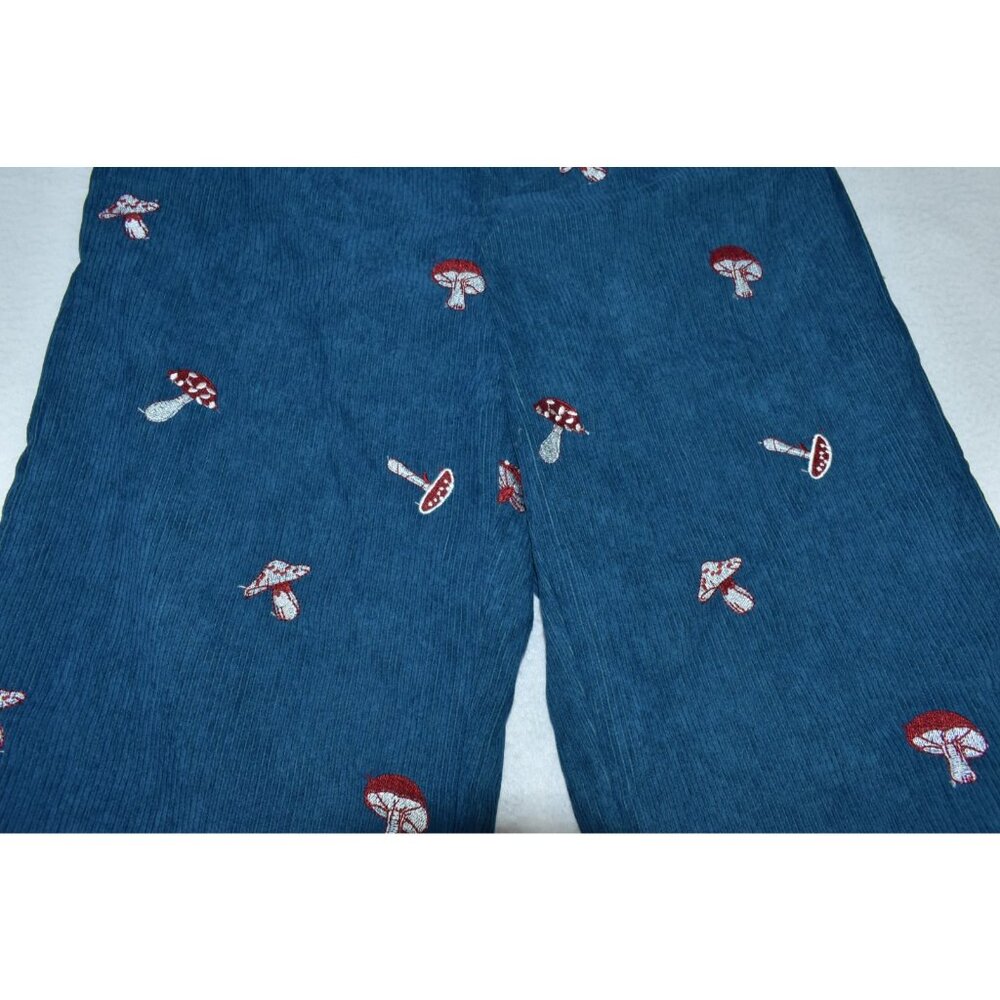 Cider Ditsy Floral Women Pants Size XL Embroidered Corduroy Wide-Leg Trousers - Picture 4 of 15